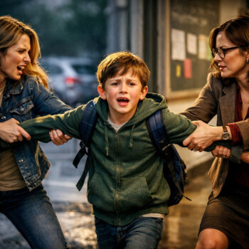 parent and teacher fighting over child