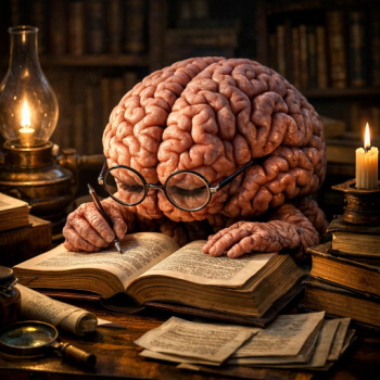 a brain studying