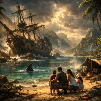 shipwreaked family
