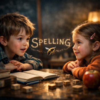 children watching a spelling bee
